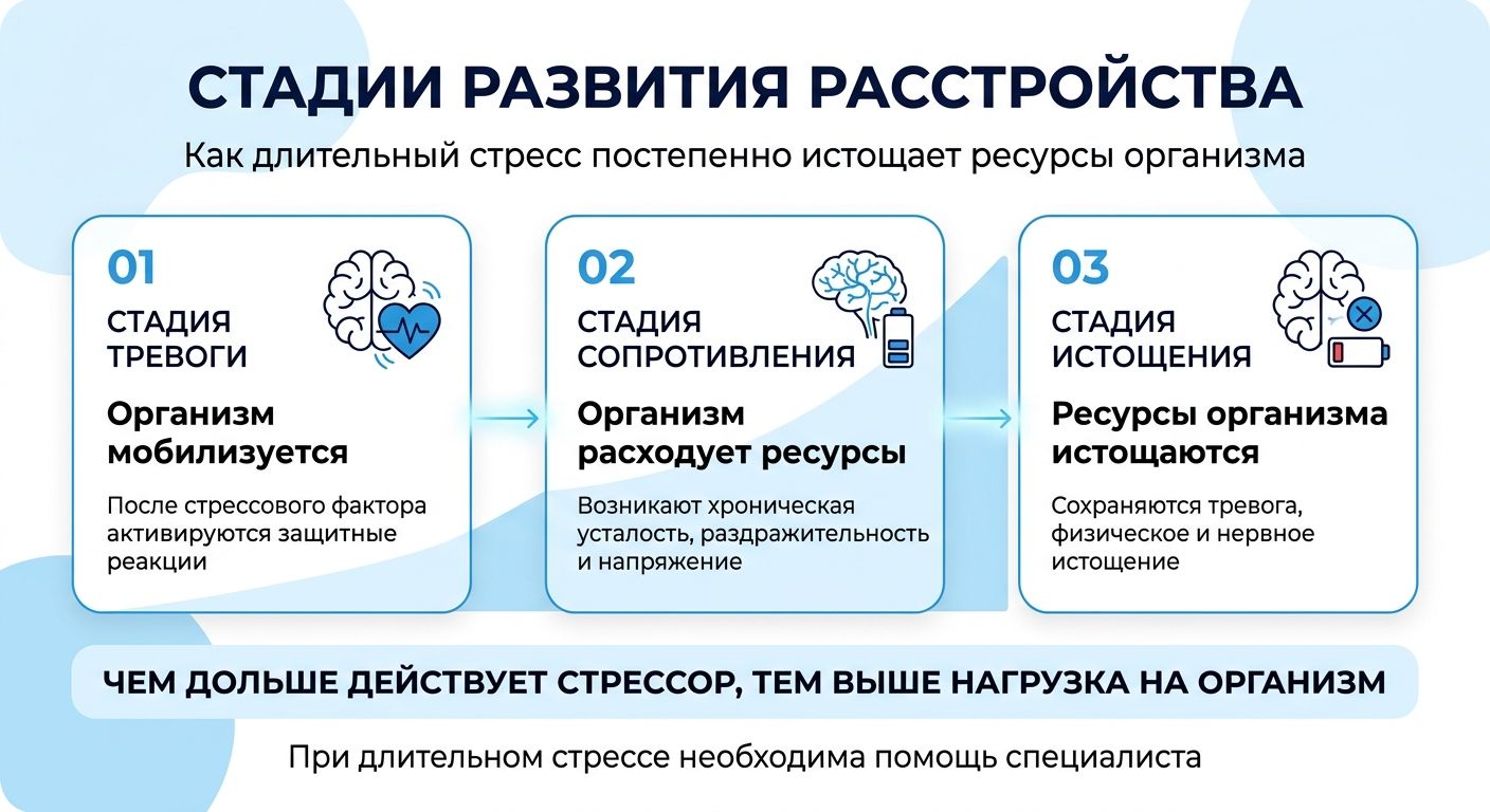 Лечение стресса в Рыбном инфографика